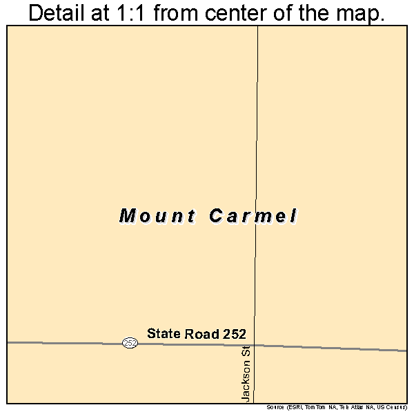 Mount Carmel, Indiana road map detail