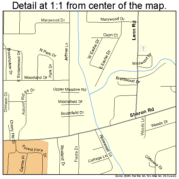 Newburgh, Indiana road map detail