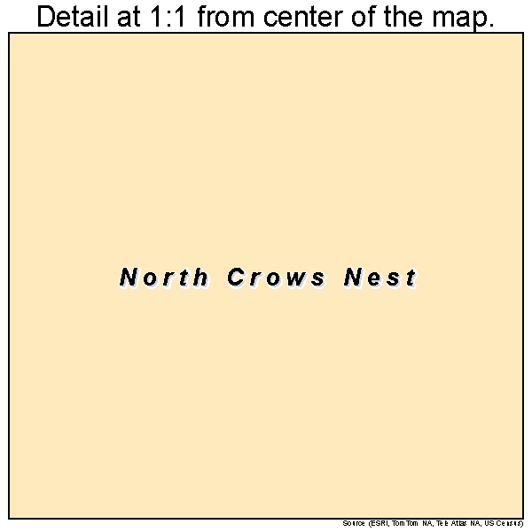 North Crows Nest, Indiana road map detail