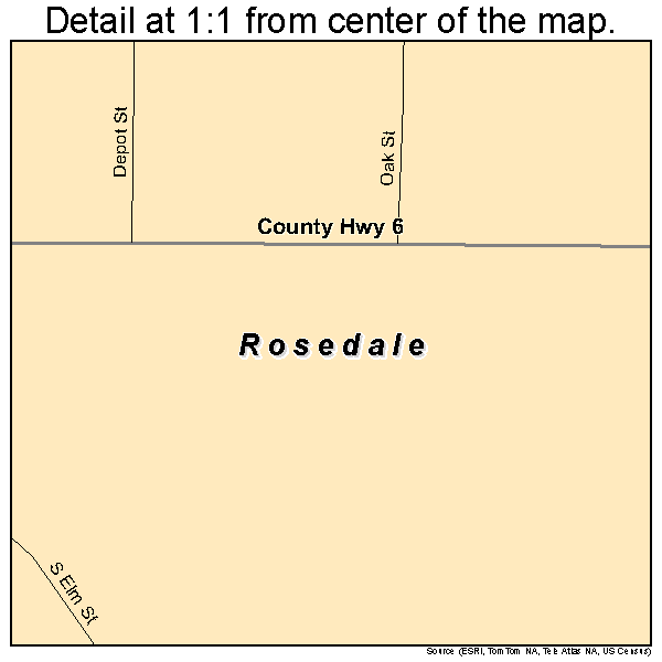 Rosedale, Indiana road map detail