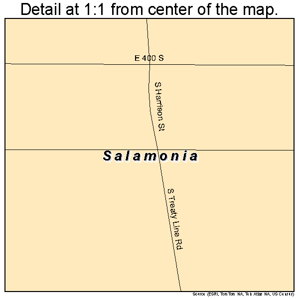 Salamonia, Indiana road map detail