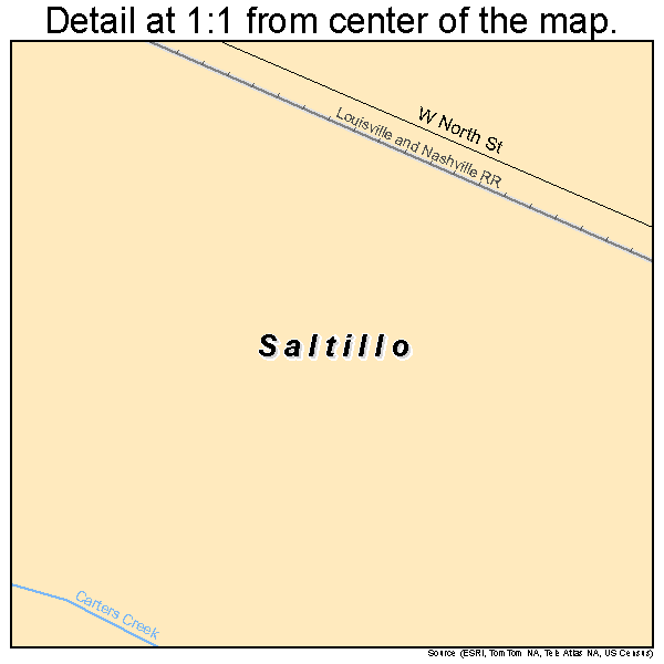 Saltillo, Indiana road map detail
