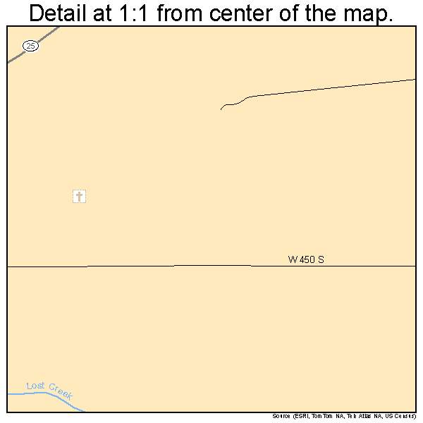 Shadeland, Indiana road map detail