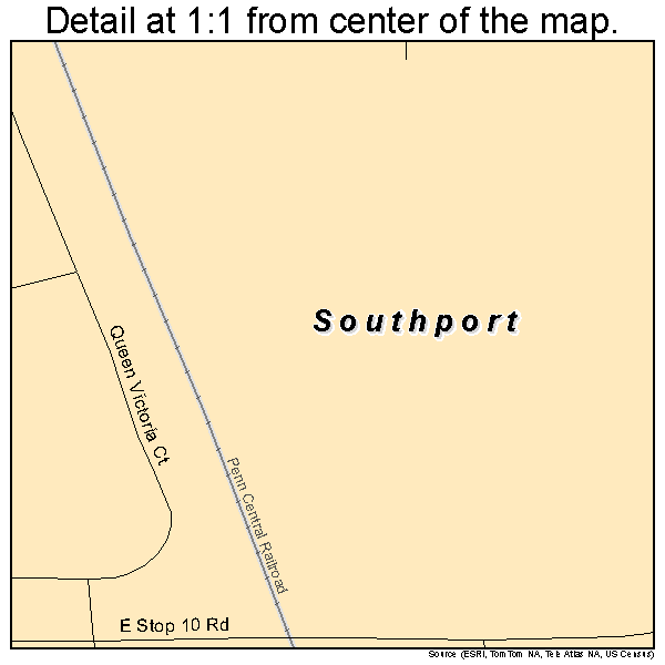Southport, Indiana road map detail