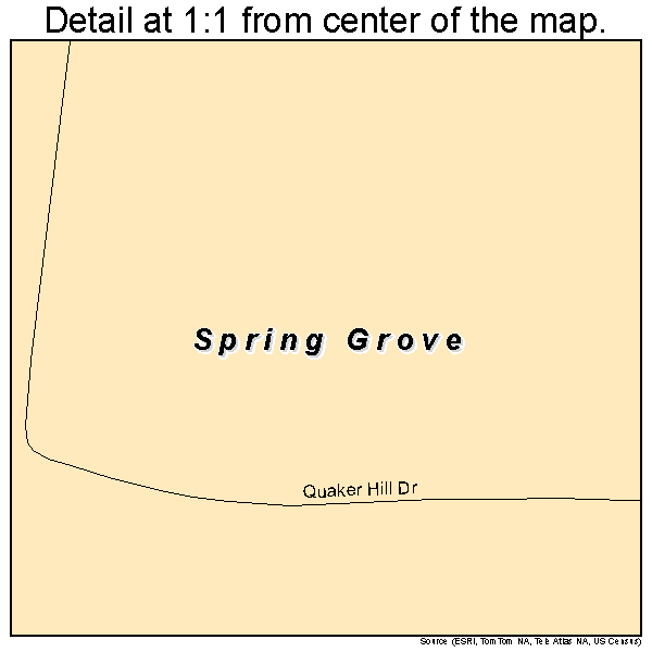 Spring Grove, Indiana road map detail