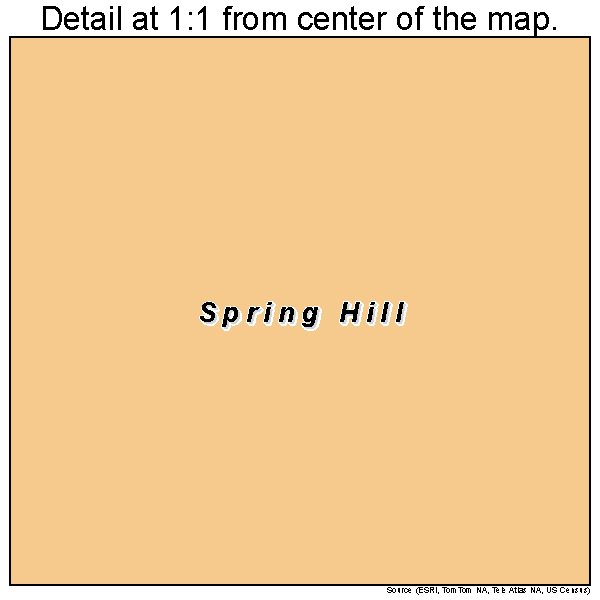 Spring Hill, Indiana road map detail