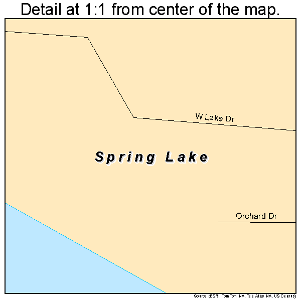 Spring Lake, Indiana road map detail