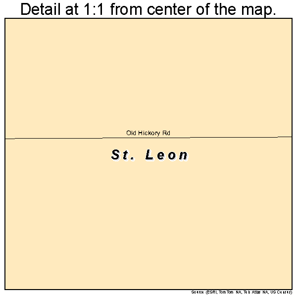 St. Leon, Indiana road map detail
