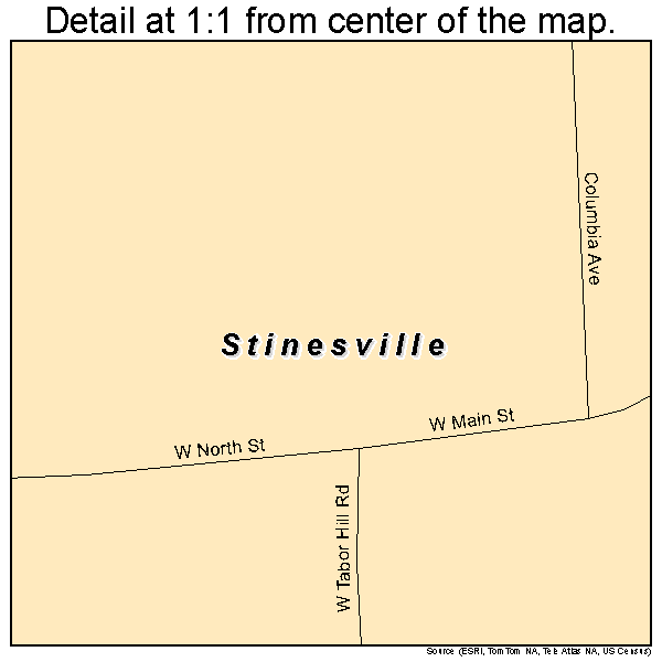 Stinesville, Indiana road map detail