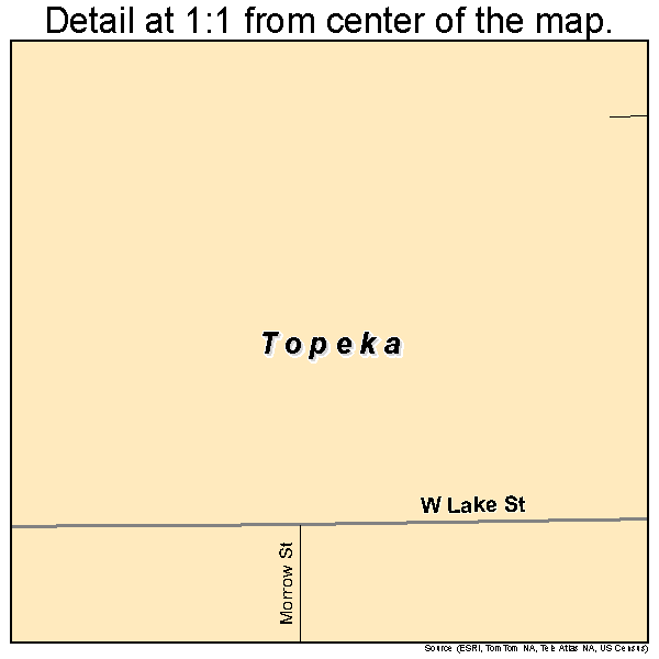 Topeka, Indiana road map detail