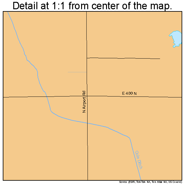 Tri-Lakes, Indiana road map detail