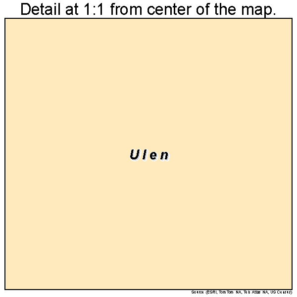 Ulen, Indiana road map detail