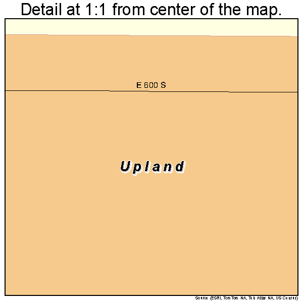 Upland, Indiana road map detail