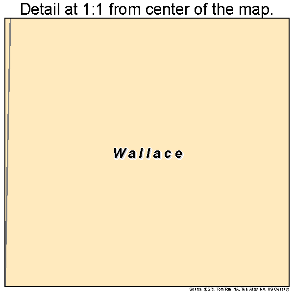 Wallace, Indiana road map detail
