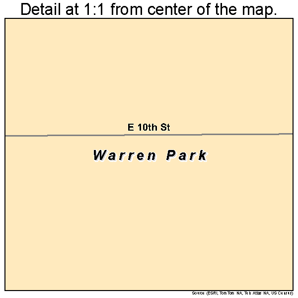 Warren Park, Indiana road map detail