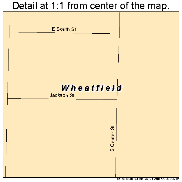 Wheatfield, Indiana road map detail