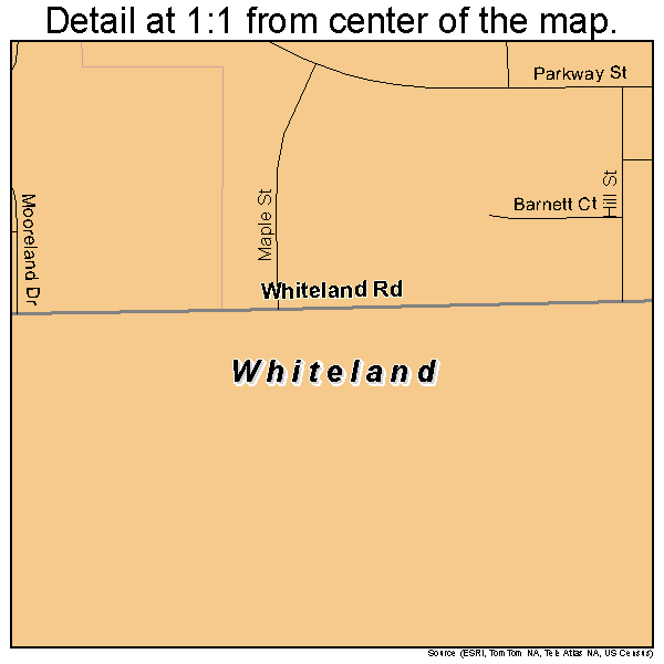 Whiteland, Indiana road map detail