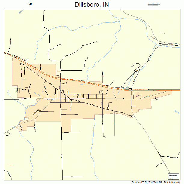 Dillsboro, IN street map