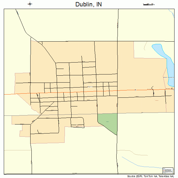 Dublin, IN street map