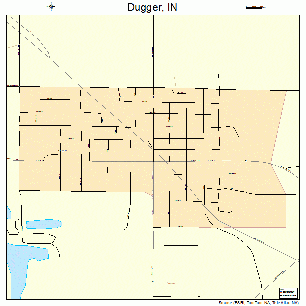 Dugger, IN street map
