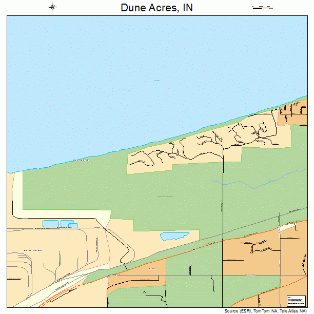 Dune Acres, IN street map