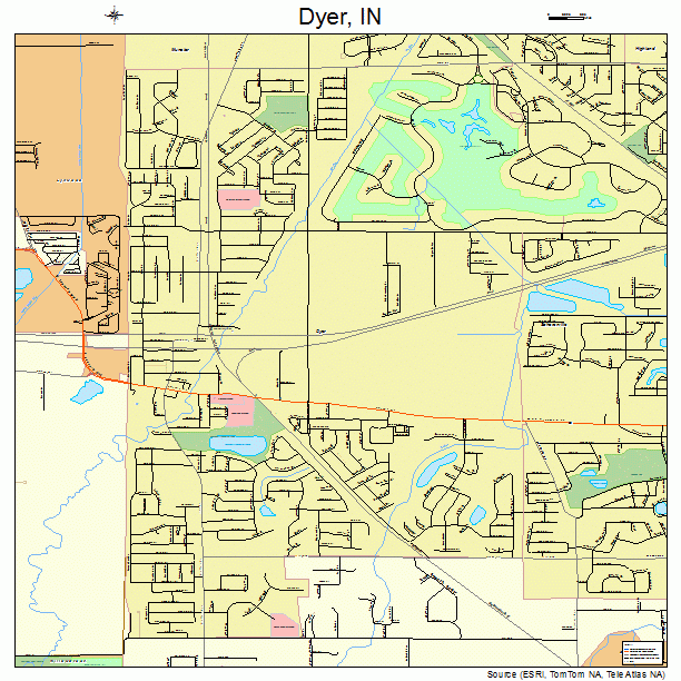 Dyer, IN street map