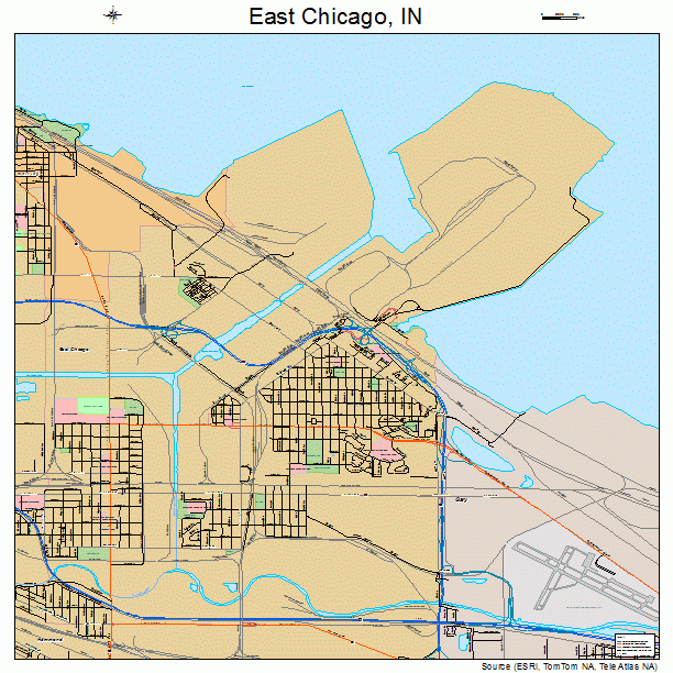 East Chicago, IN street map