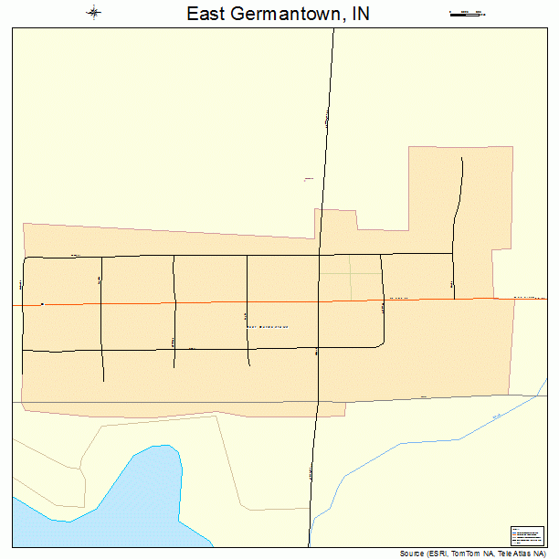 East Germantown, IN street map