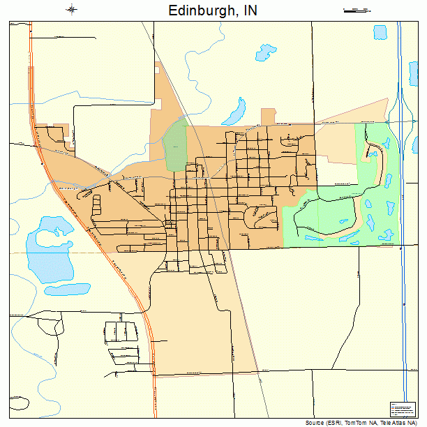 Edinburgh, IN street map