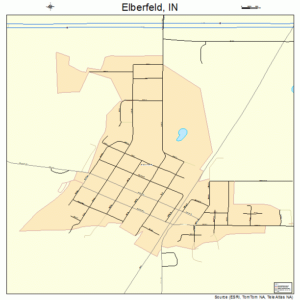 Elberfeld, IN street map