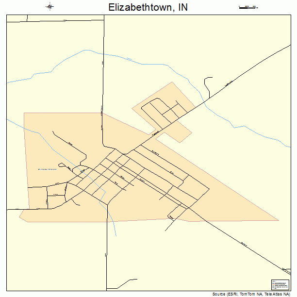 Elizabethtown, IN street map