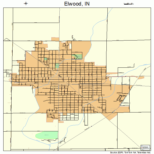 Elwood, IN street map