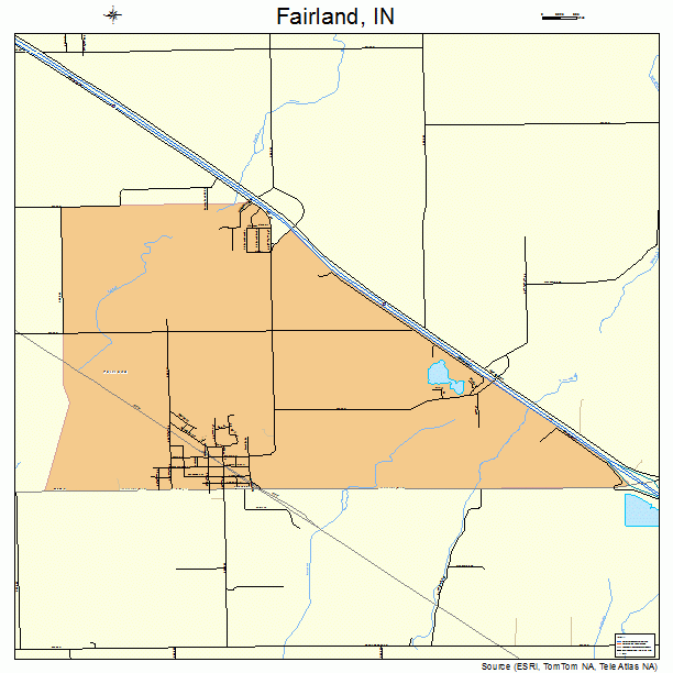 Fairland, IN street map