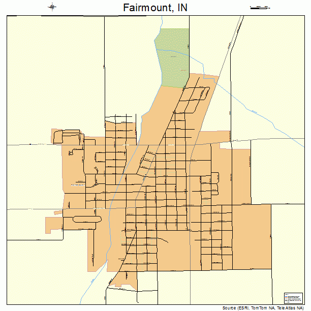 Fairmount, IN street map