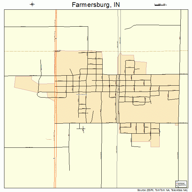 Farmersburg, IN street map