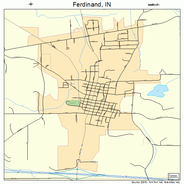 Ferdinand, IN street map