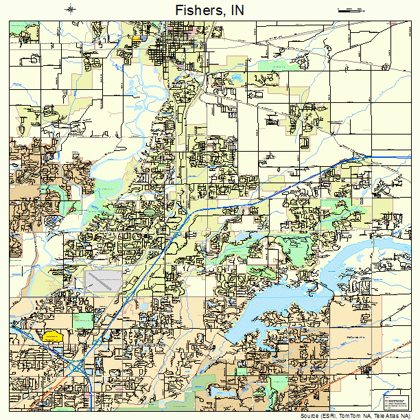 Fishers, IN street map