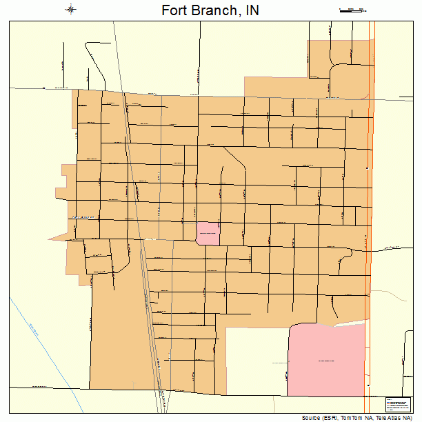 Fort Branch, IN street map