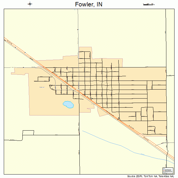 Fowler, IN street map