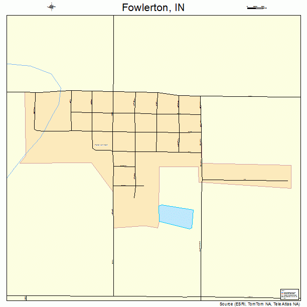 Fowlerton, IN street map