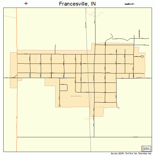 Francesville, IN street map