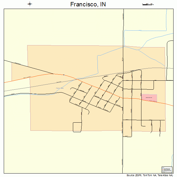 Francisco, IN street map