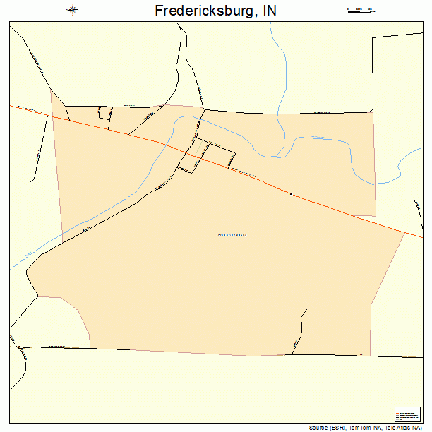 Fredericksburg, IN street map