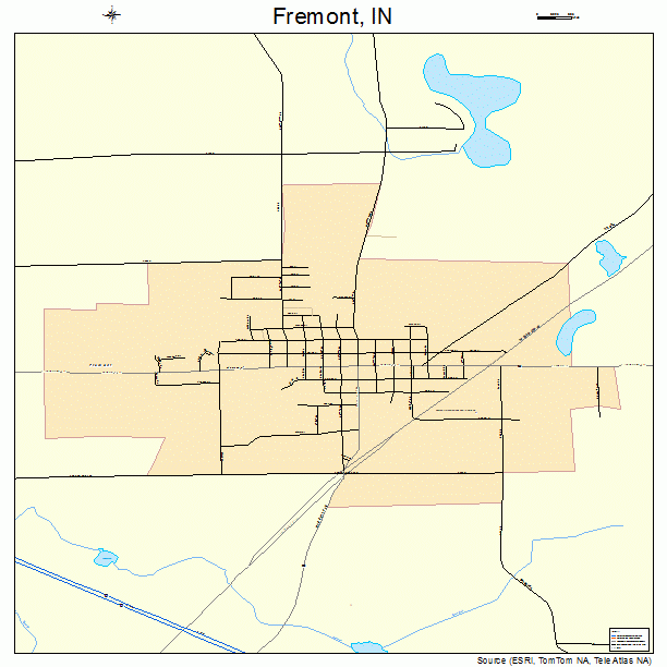 Fremont, IN street map