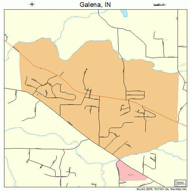 Galena, IN street map