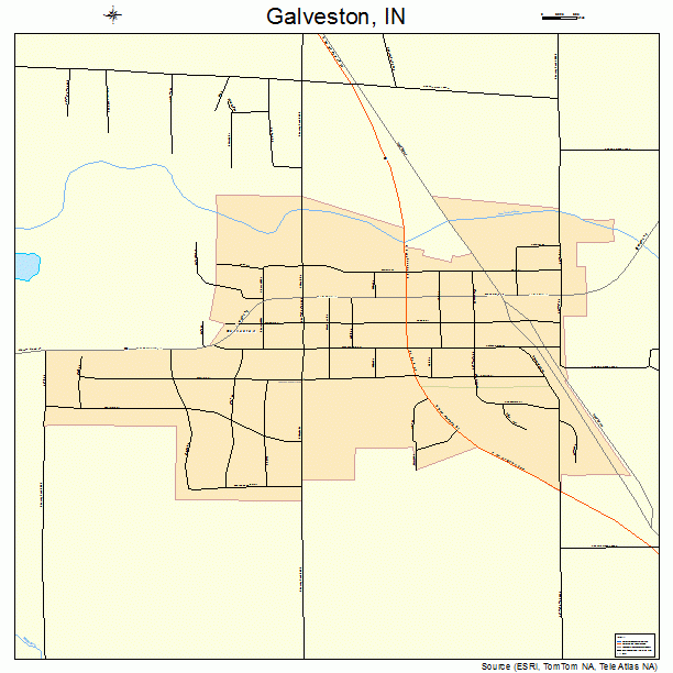 Galveston, IN street map