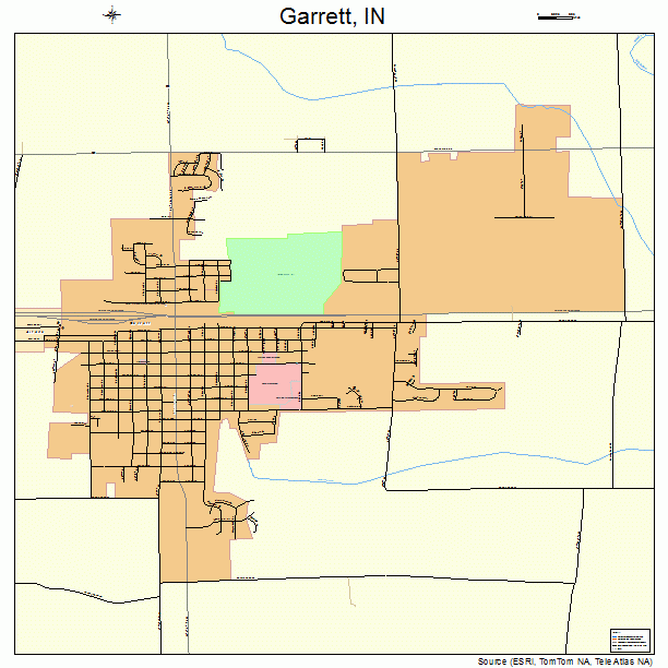 Garrett, IN street map