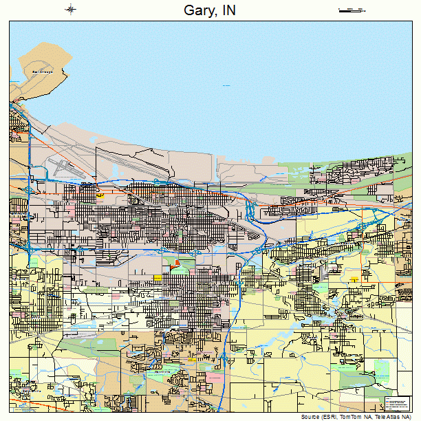 Gary, IN street map