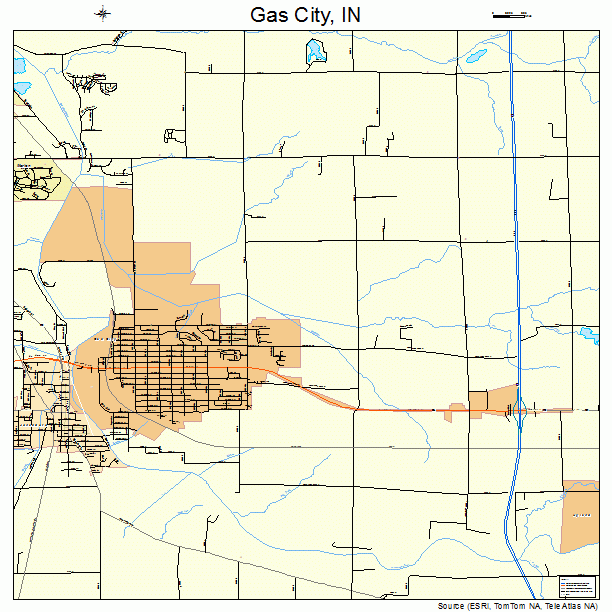 Gas City, IN street map