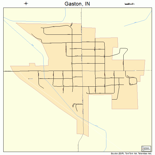 Gaston, IN street map